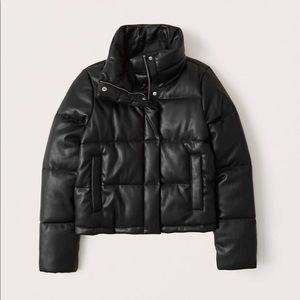 Abercrombie and Fitch Vegan Leather Puffer